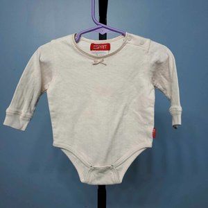 4/$10 ESprit White Onesie |Size: 12 Months